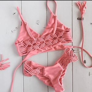 Beach babe peachy bikini